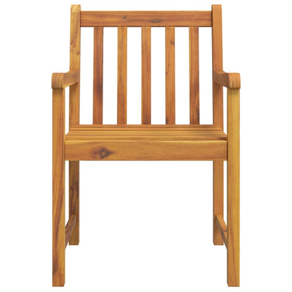 Garden Chair | Set of 8 | Natural Wood | Solid Acacia wood | Standard