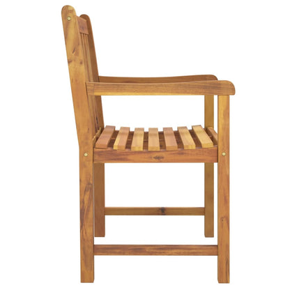 Garden Chair | Set of 8 | Natural Wood | Solid Acacia wood | Standard