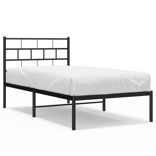 Metal Bed Frame | Black | Powder-Coated Steel | Single | Single Bed Frame