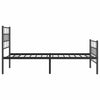 Metal Bed Frame without Mattress with Footboard Black 100x200cm
