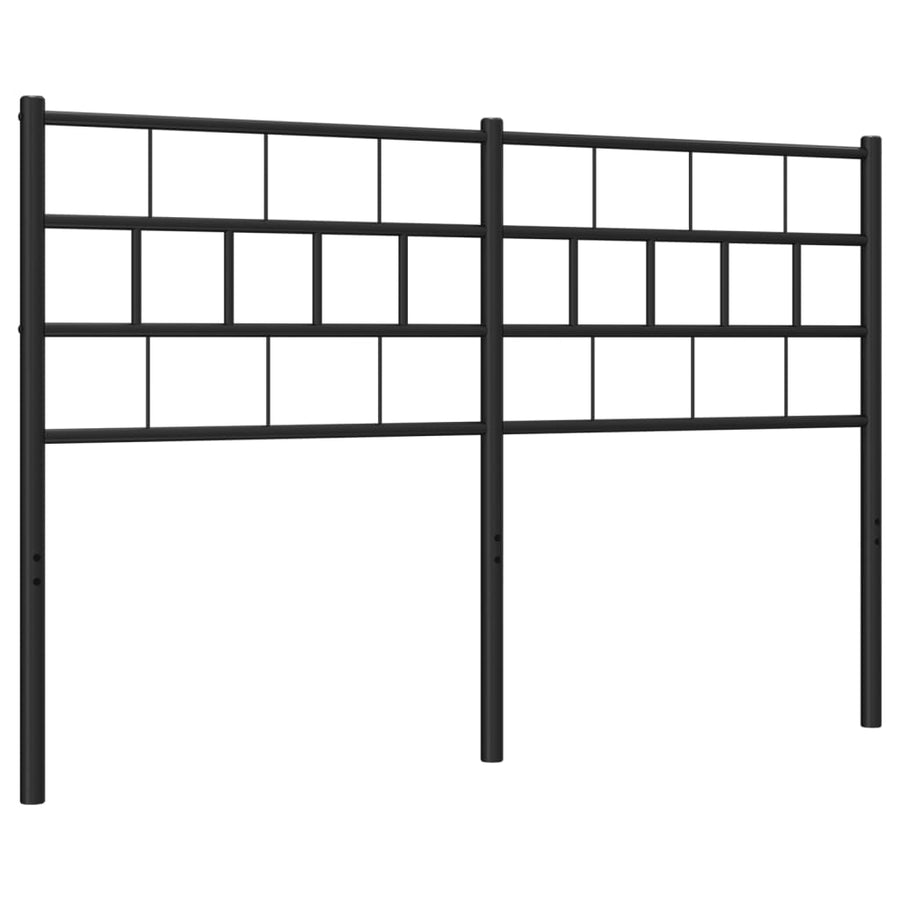 Metal Headboard Black 120 cm