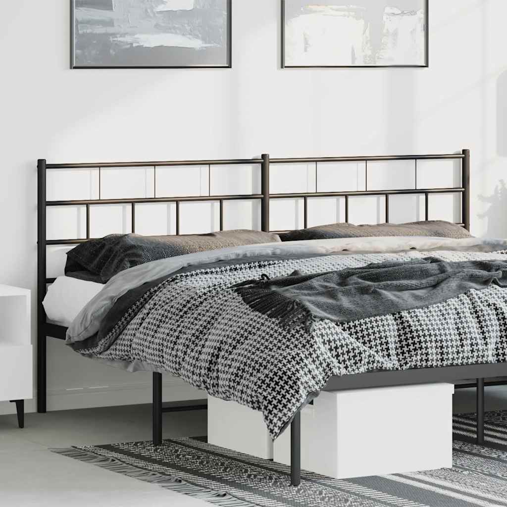 Metal Replace Headboard Black 193 cm