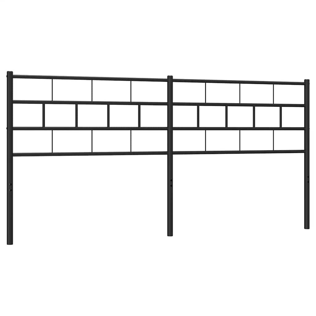 Metal Replace Headboard Black 200 cm