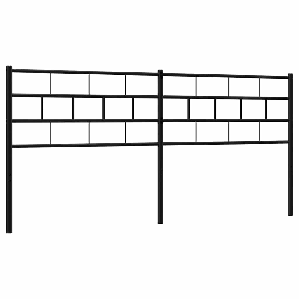 Metal Replace Headboard Black 200 cm