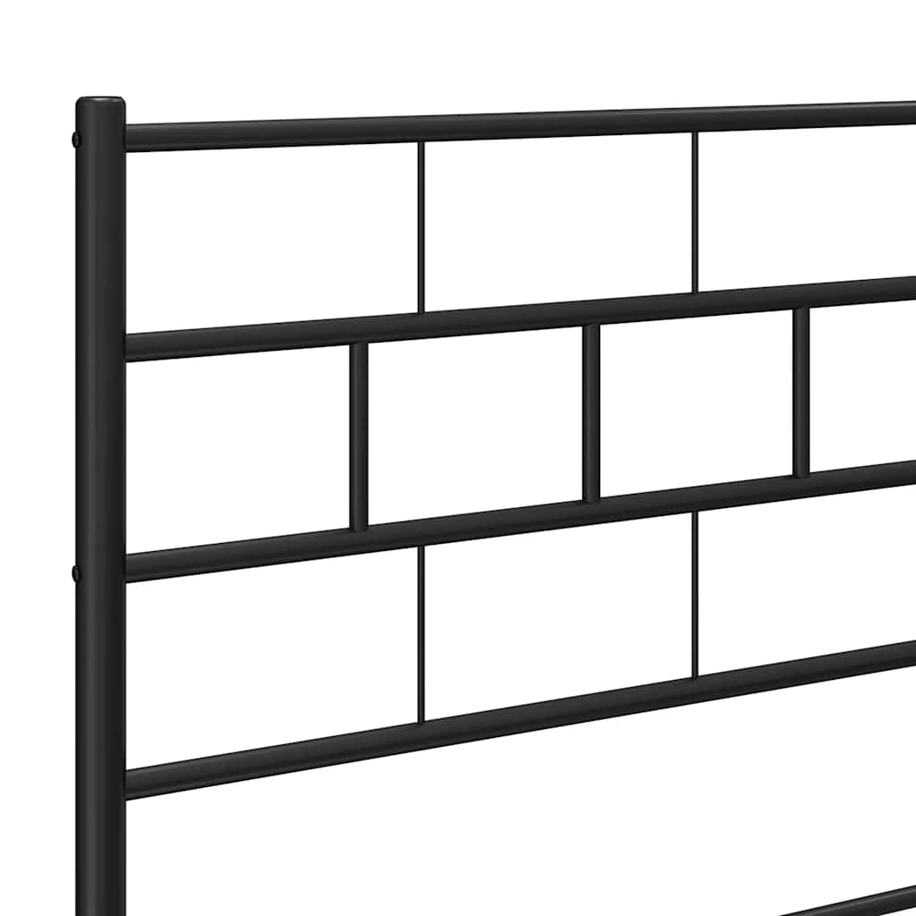 Metal Replace Headboard Black 200 cm