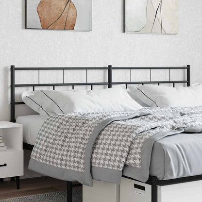 Metal Replace Headboard Black 200 cm