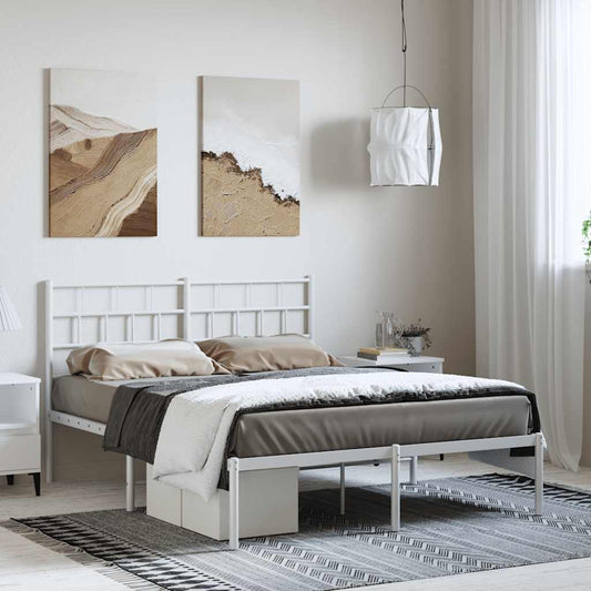 Metal Bed Frame | White | Powder-coated steel | King Size