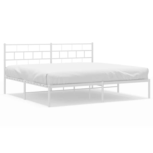 Metal Bed Frame | White | Powder-coated steel | Double | Metal Bed Frame