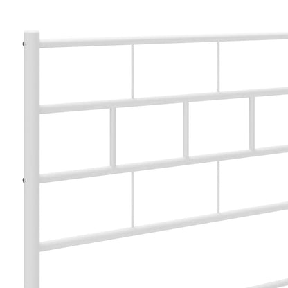 Metal Bed Frame | White | Powder-Coated Steel | Single | Metal Bed Frame