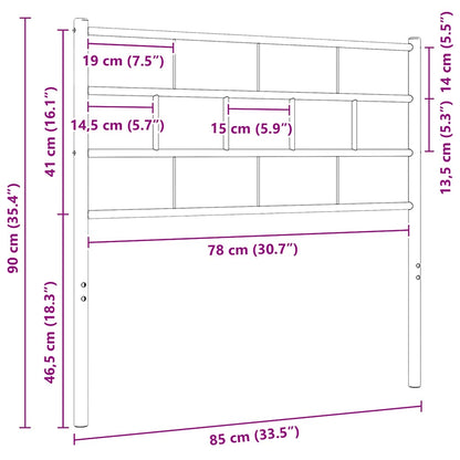 Metal Replace Headboard White 80 cm