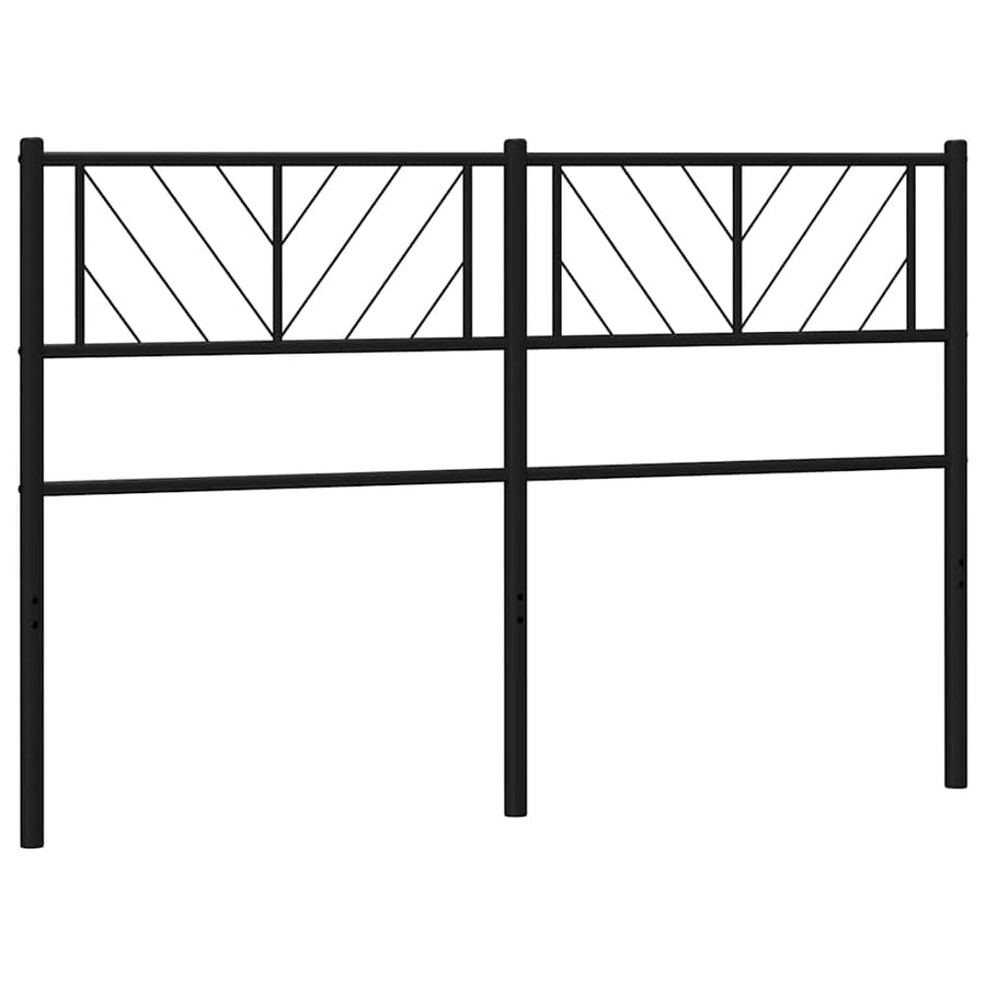 Metal Headboard Black 135 cm