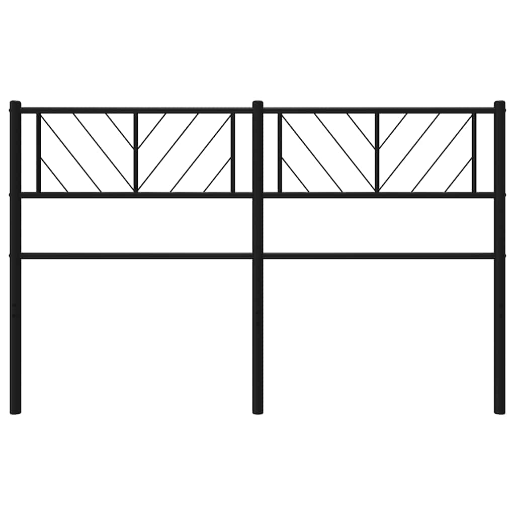 Metal Replace Headboard Black 135 cm