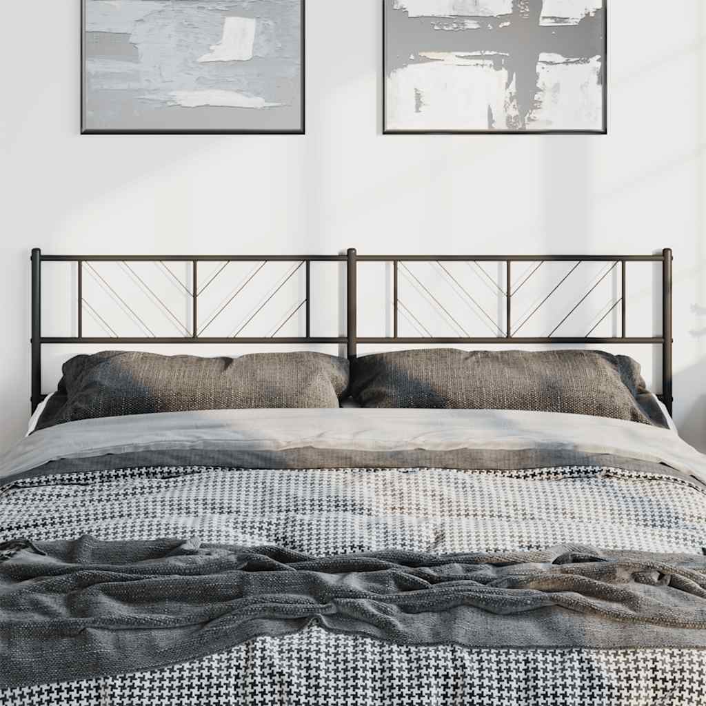 Metal Replace Headboard Black 180 cm