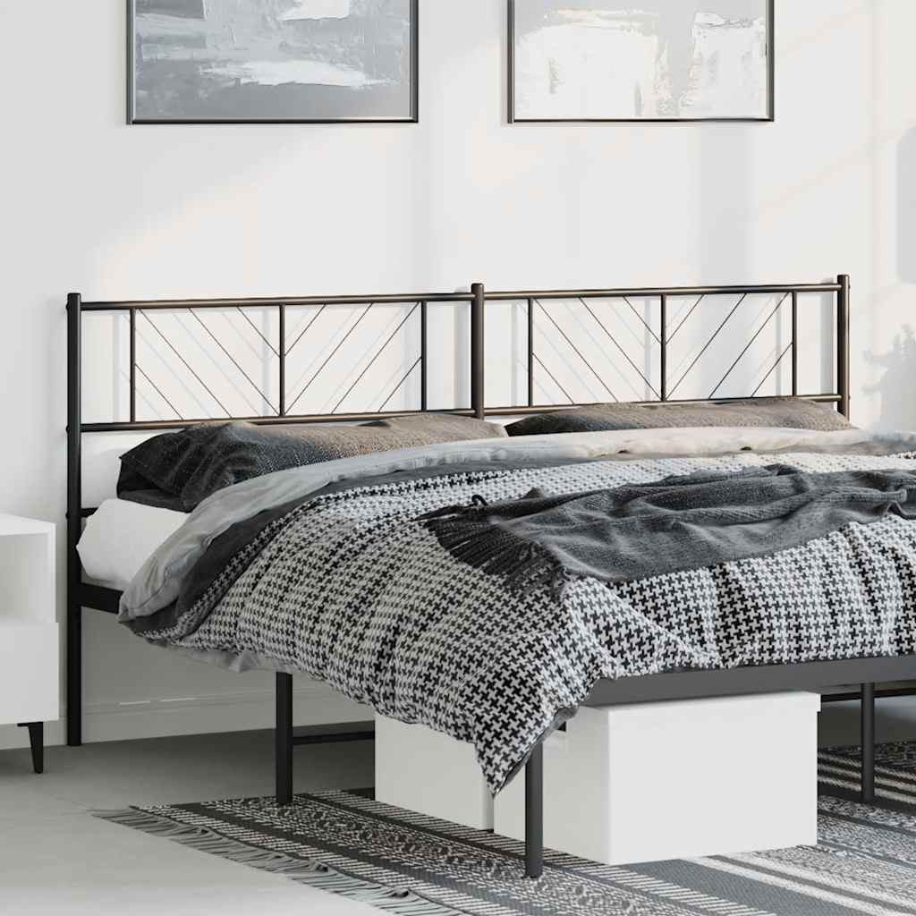 Metal Replace Headboard Black 193 cm