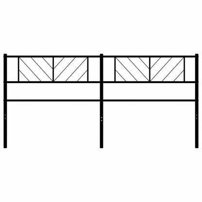 Metal Replace Headboard Black 200 cm