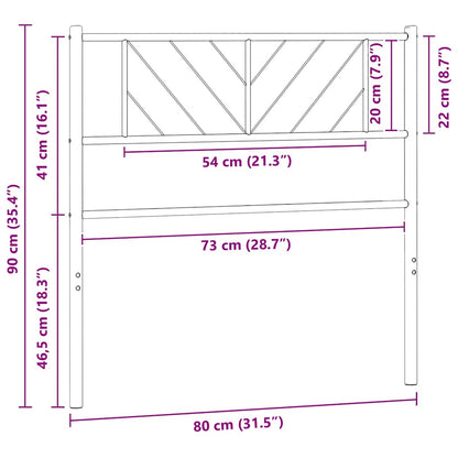 Metal Replace Headboard White 75 cm