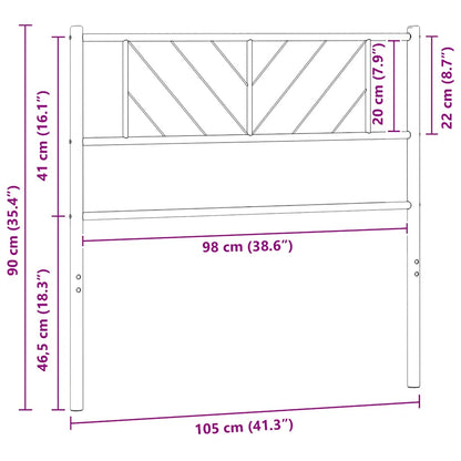 Metal Replace Headboard White 100 cm
