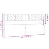 Metal Headboard White 180 cm
