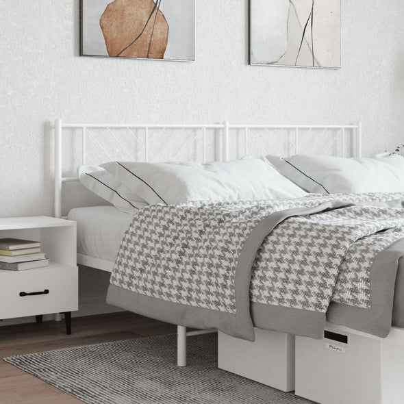Metal Headboard White 180 cm