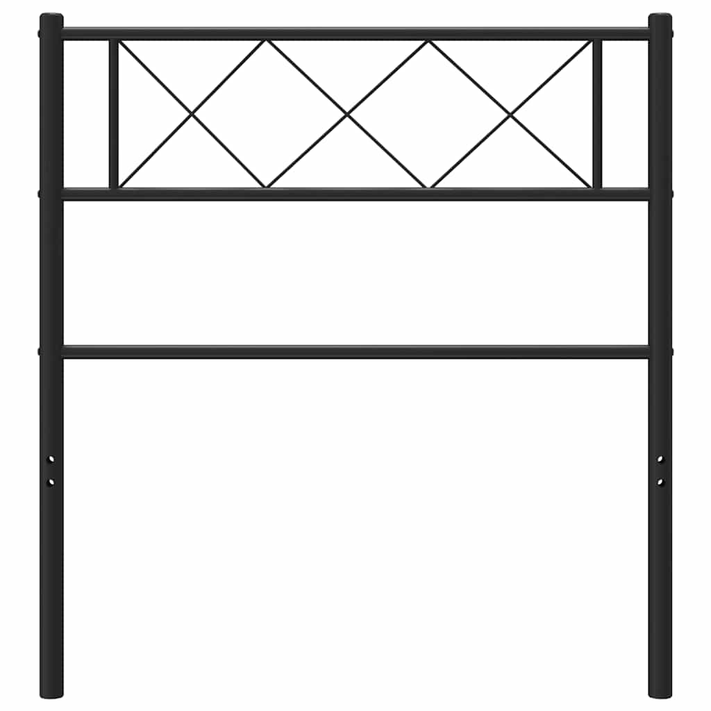 Metal Replace Headboard Black 90 cm