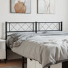 Metal Headboard Black 135 cm