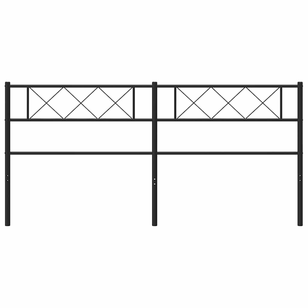 Metal Replace Headboard Black 160 cm