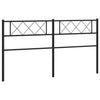 Metal Headboard Black 180 cm