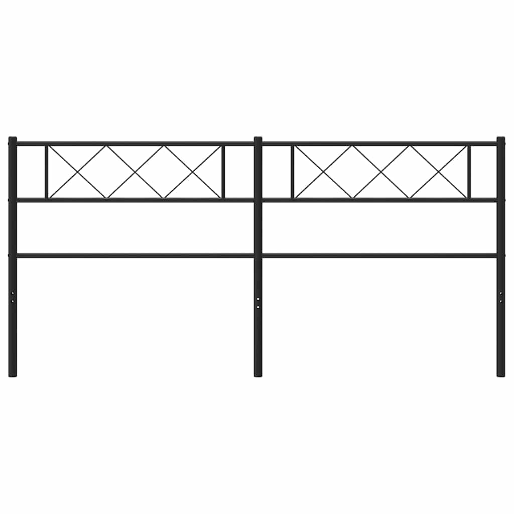 Metal Replace Headboard Black 180 cm