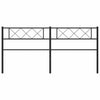 Metal Headboard Black 180 cm