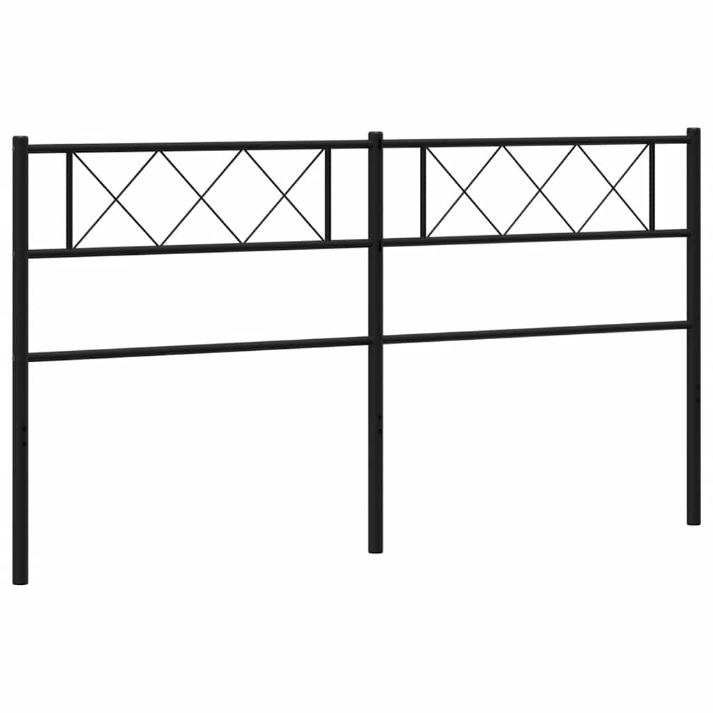 Metal Replace Headboard Black 180 cm