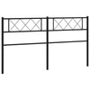 Metal Headboard Black 180 cm