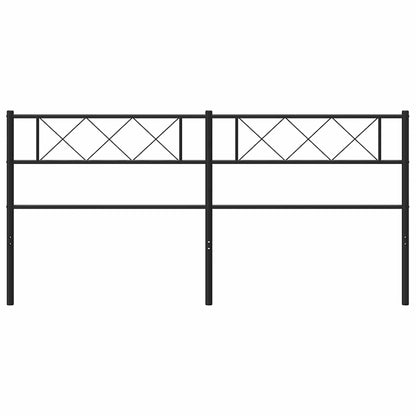 Metal Replace Headboard Black 200 cm