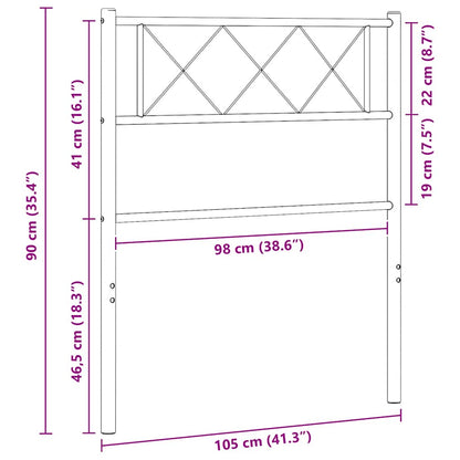 Metal Replace Headboard White 100 cm