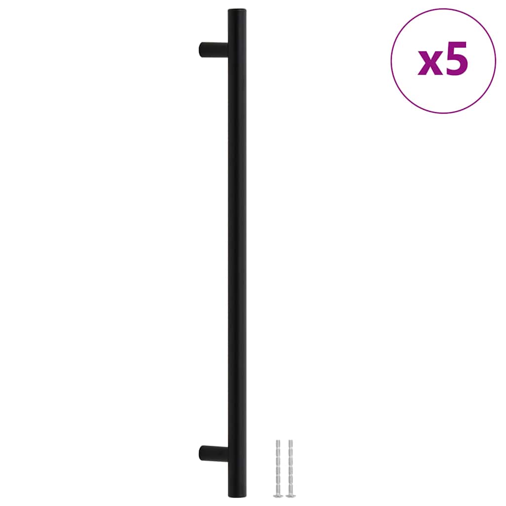 Cabinet Handle | Set of 5 | Black | Stainless Steel | 320 mm | Tough