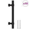 Cabinet Handles 10 pcs Black 96 mm Stainless Steel