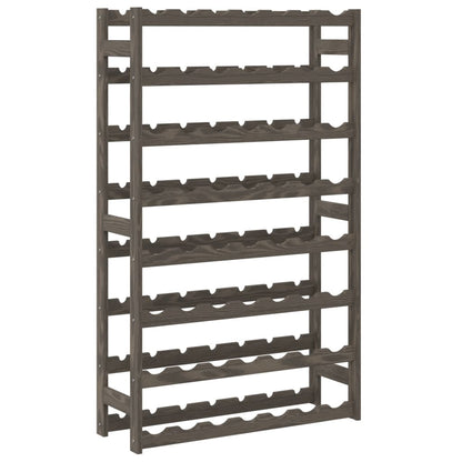 Wine Rack for 56 Bottles Grey Solid Wood Pine