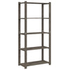 5-Tier Storage Rack Grey 80x38x170 cm Solid Wood Pine
