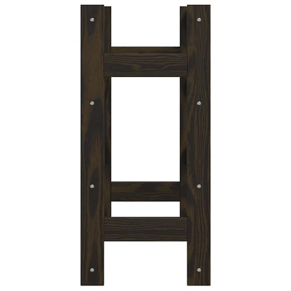 Wine Rack for 16 Bottles Black Solid Wood Pine