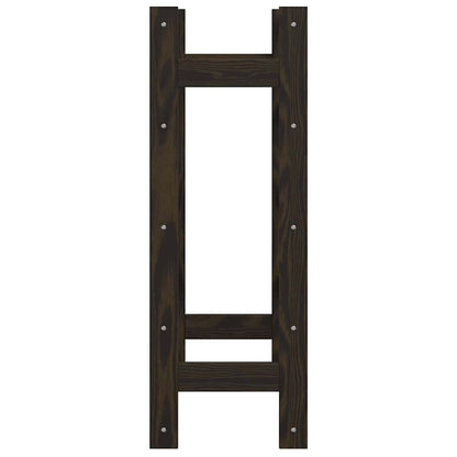 Wine Rack for 20 Bottles Black Solid Wood Pine