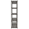 5-Tier Storage Rack Black 170x38x170 cm Solid Wood Pine