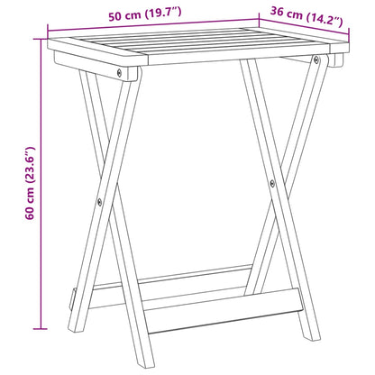 3 Piece Folding Garden Dining Set Solid Wood Acacia
