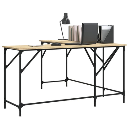 Desk Sonoma Oak 149x149x75 cm Engineered Wood