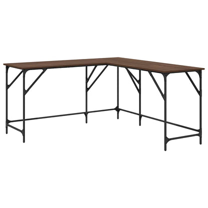 Desk Brown Oak 149x149x75 cm Engineered Wood