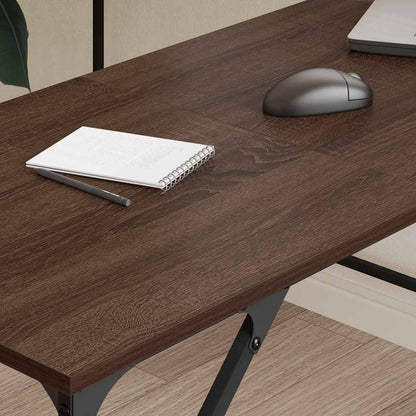 Desk Brown Oak 149x149x75 cm Engineered Wood