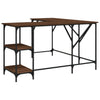 Desk Brown Oak 139x139x75 cm Engineered Wood