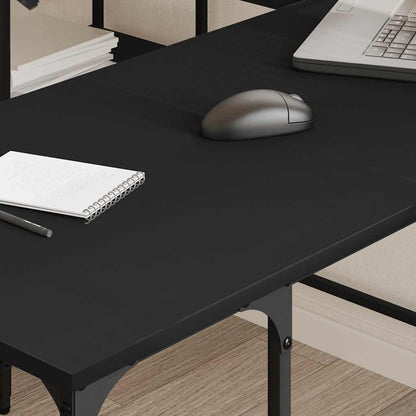 Desk Black Engineered wood Large Adjustable Feet Desk