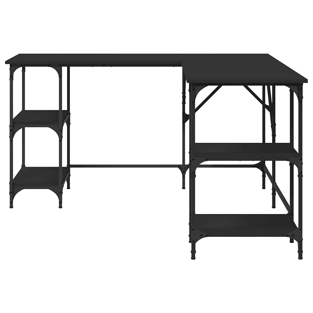 Desk Black Engineered wood Large Adjustable Feet Desk