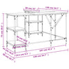 Desk Black 139x139x75 cm Engineered Wood
