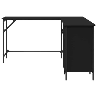 Desk Black 55.5"x55.5"x29.5" Engineered Wood