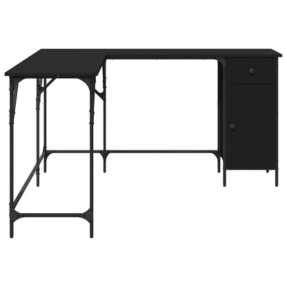 Desk Black 55.5"x55.5"x29.5" Engineered Wood